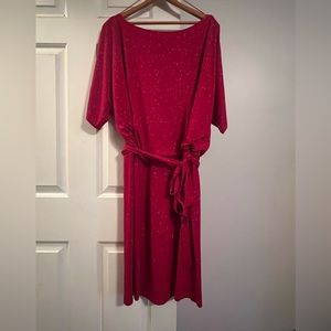 Fashion Bug Red Dress 18W Sparkly Holiday Christmas